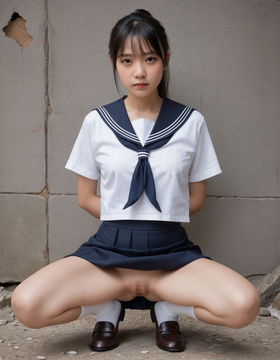 開脚女子校生5 緊縛ポニーテール編 緊縛体験会のはずが、アソコ丸出しにされました - サンプル画像 4
