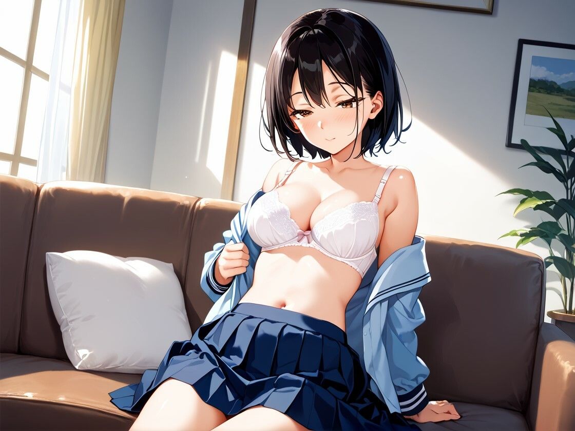 制服×スク水  巨乳妹といちゃらぶSEX - サンプル画像 4