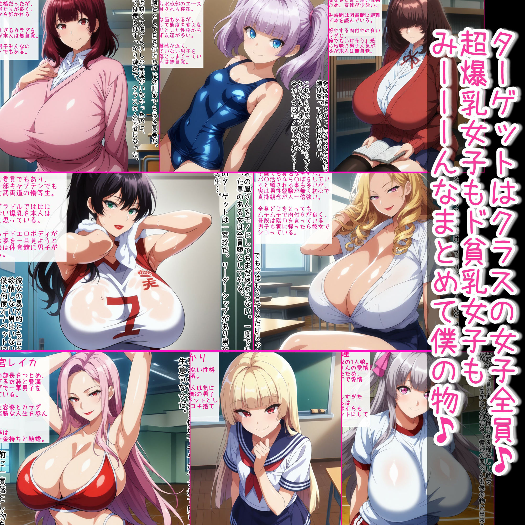 超爆乳もド貧乳も！クラスの女子全員ア〇リで僕専用オナホ化計画！ - サンプル画像 3
