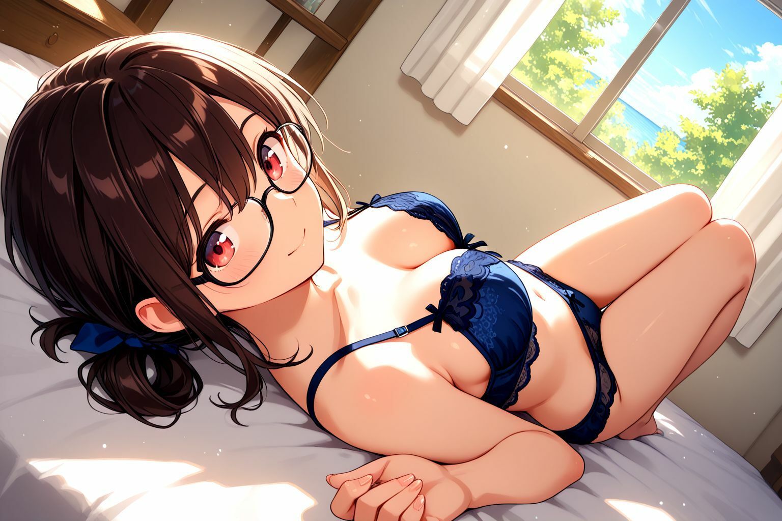 ミックスガールズコレクション  美少女図書委員のメガネっ娘と図書館でえっちなお勉強 - サンプル画像 4