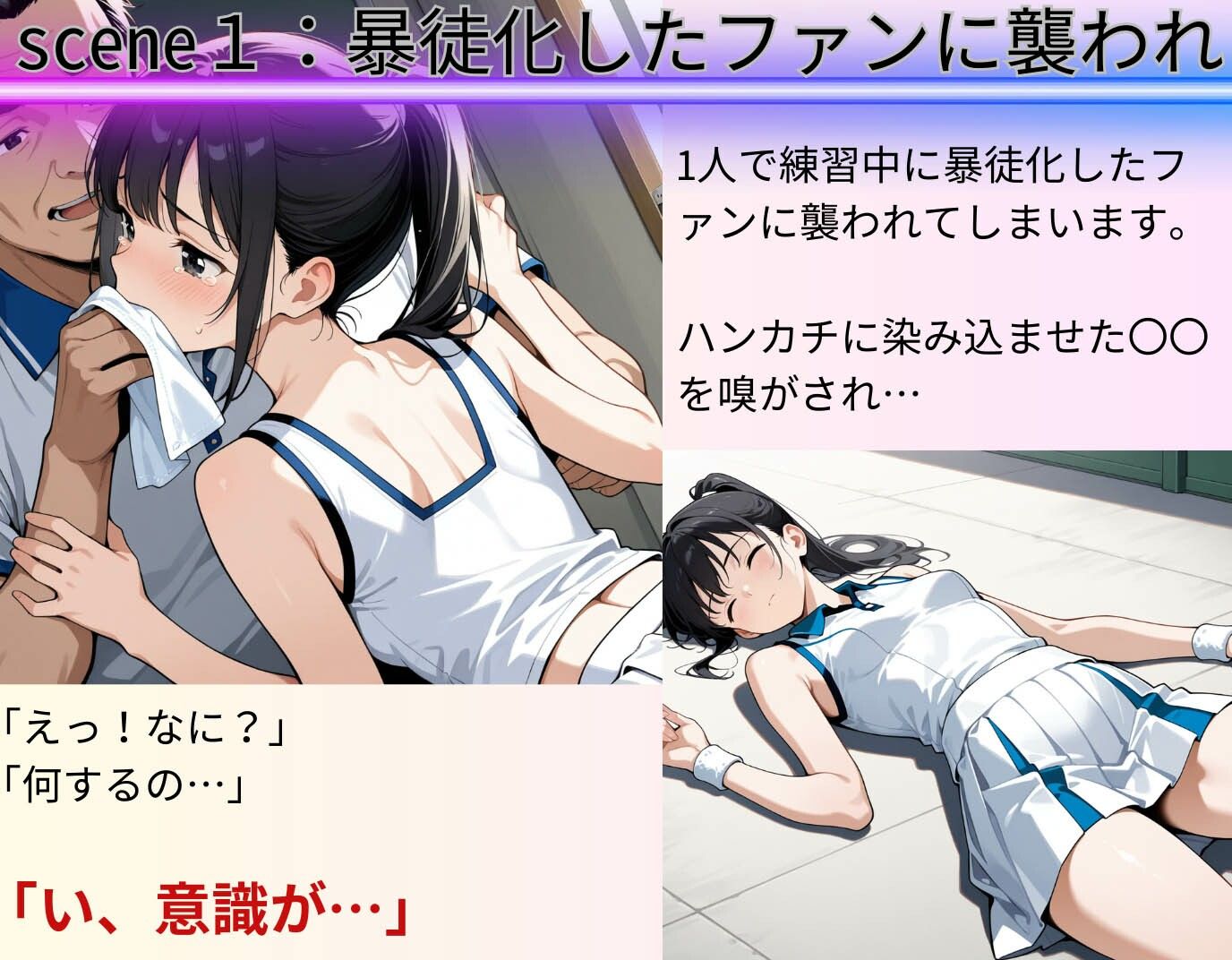 テニス部のツンデレ美少女が拘束快楽堕ち！複数ちんぽで覚醒 - サンプル画像 3