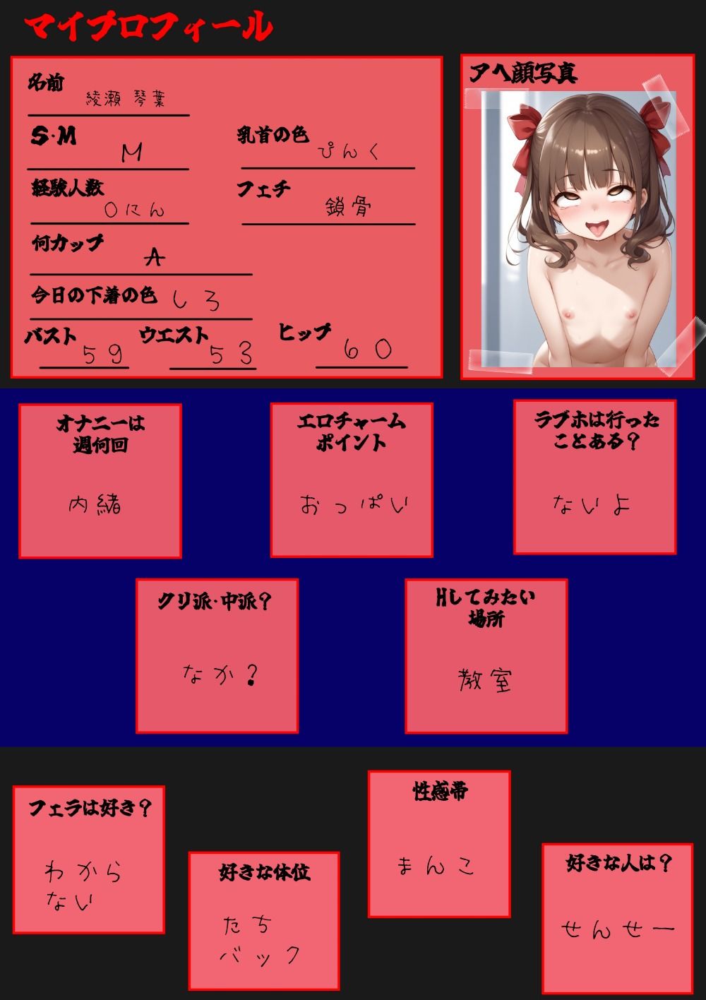 東京桜女学園 A組 プロフィール帳 - サンプル画像 4