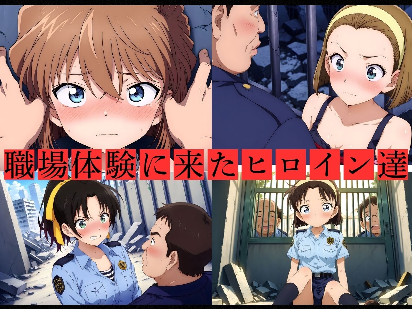 キモおじ軍団に監禁レ●プされたヒロイン達 - サンプル画像 1