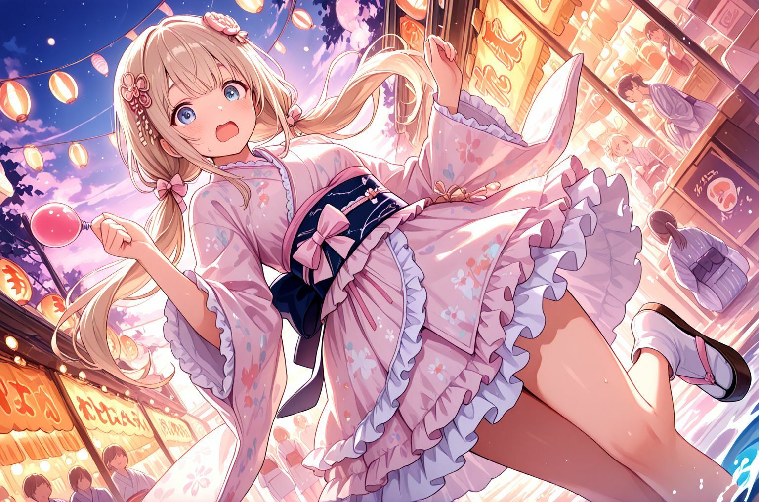 ミックスガールズコレクション  和服ミニスカ衣装のご当地美少女アイドルとえちえち打ち上げセックス - サンプル画像 1