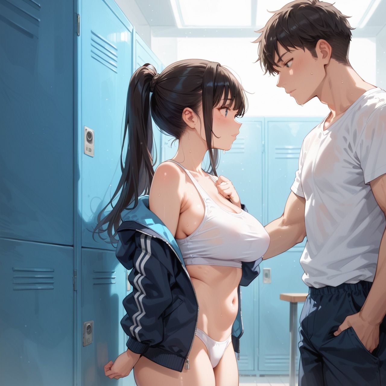 美人姉妹ふぇらから部室で挿入 - サンプル画像 7