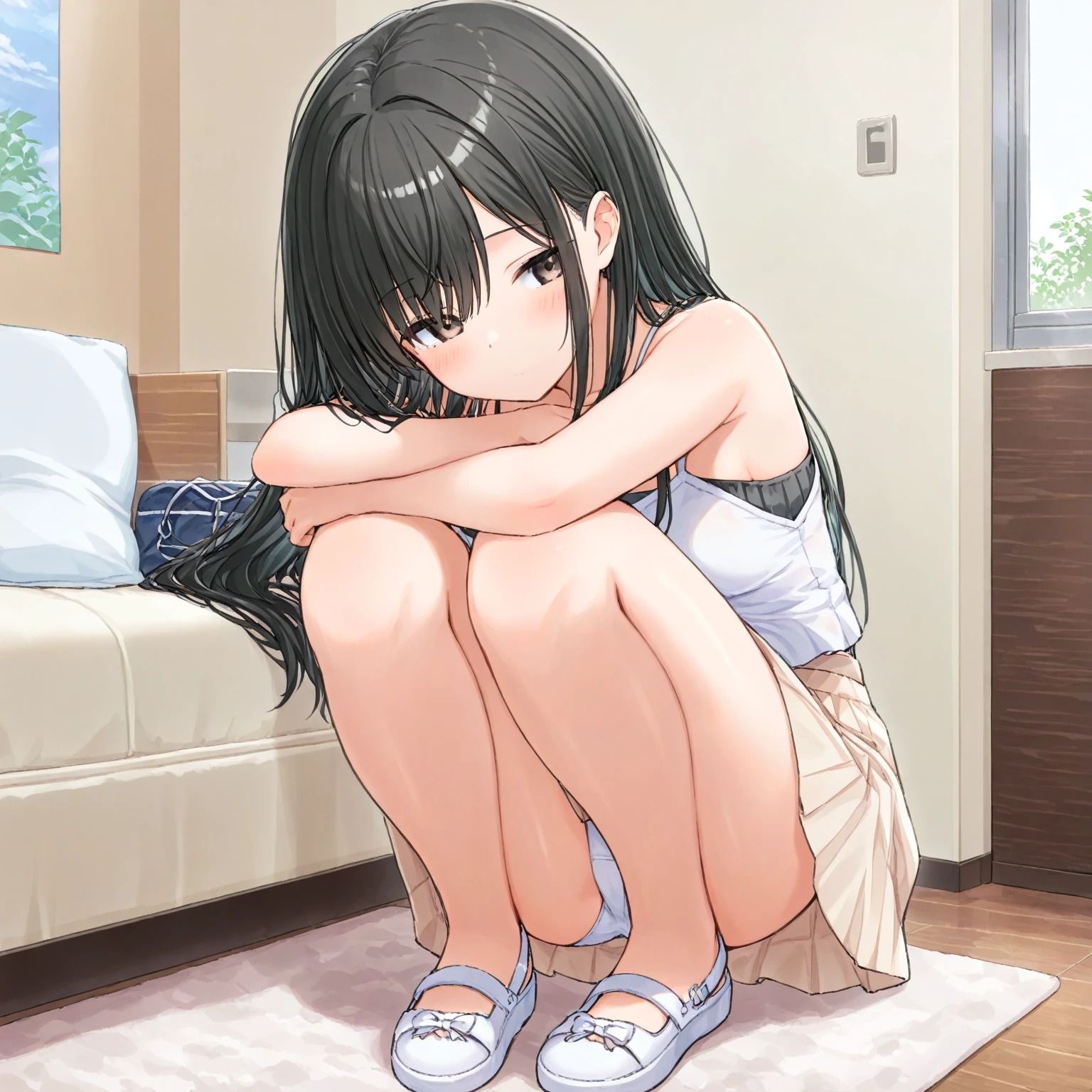 しゃがみパンチラ - サンプル画像 2