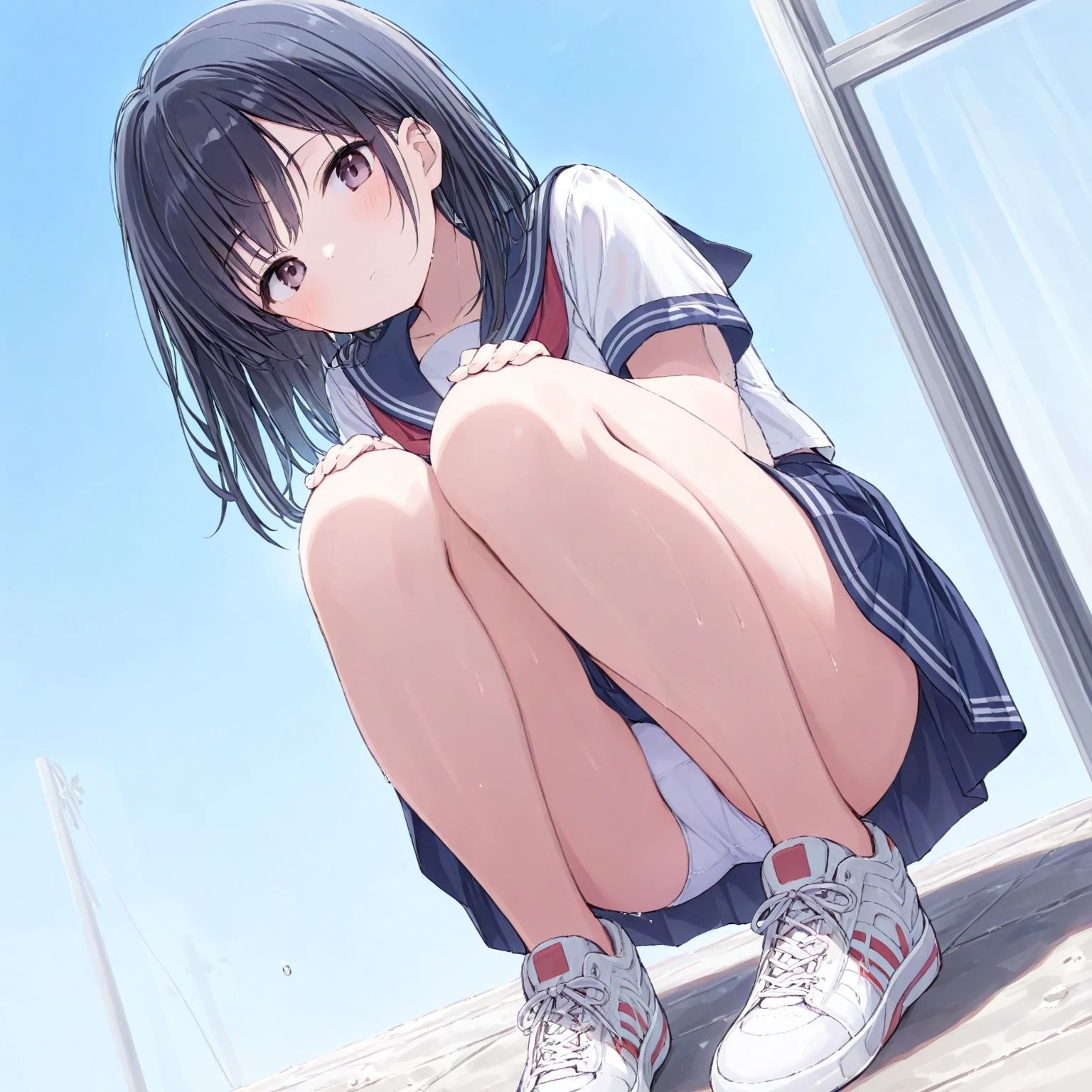 しゃがみパンチラ - サンプル画像 3