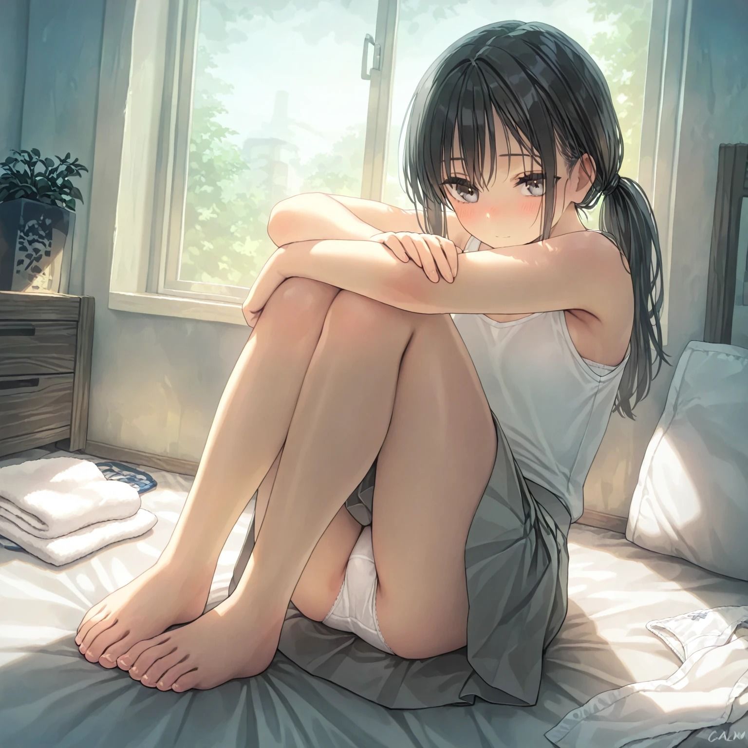 しゃがみパンチラ - サンプル画像 4