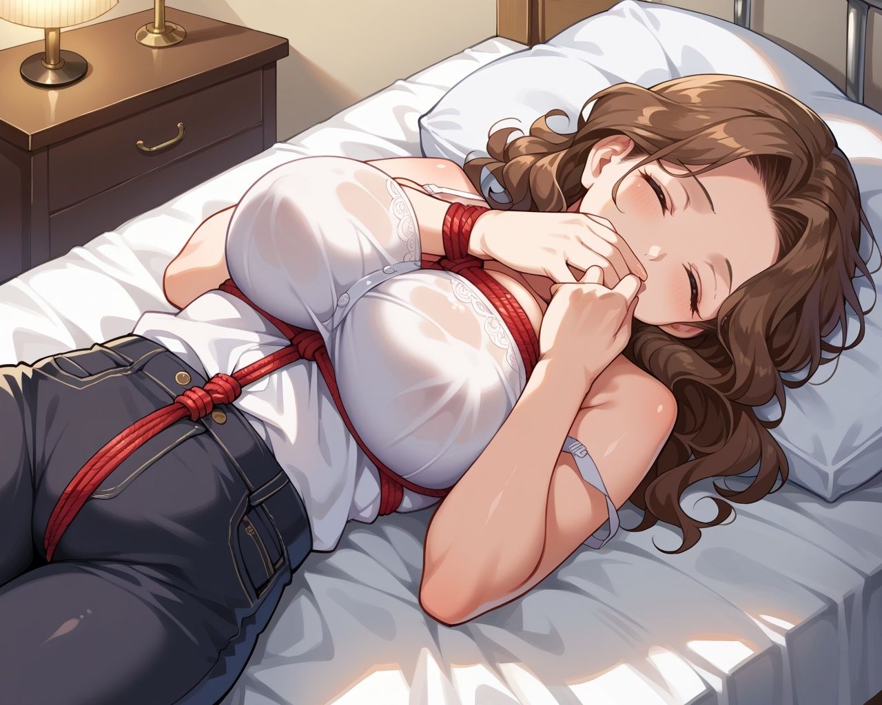 出張時に出会した爆乳人妻を縛って寝取り溺れる - サンプル画像 7
