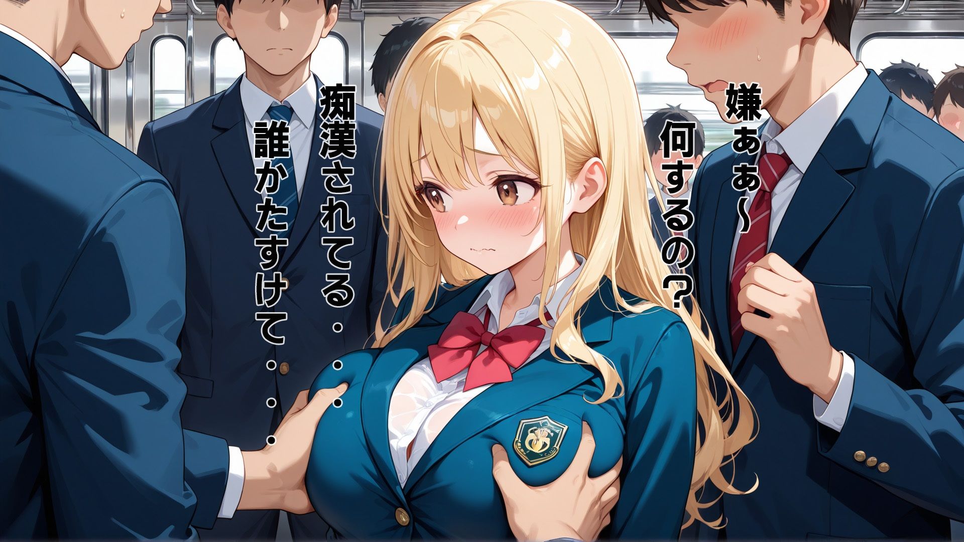 射精専用車車両に迷い込んでしまったJK - サンプル画像 5