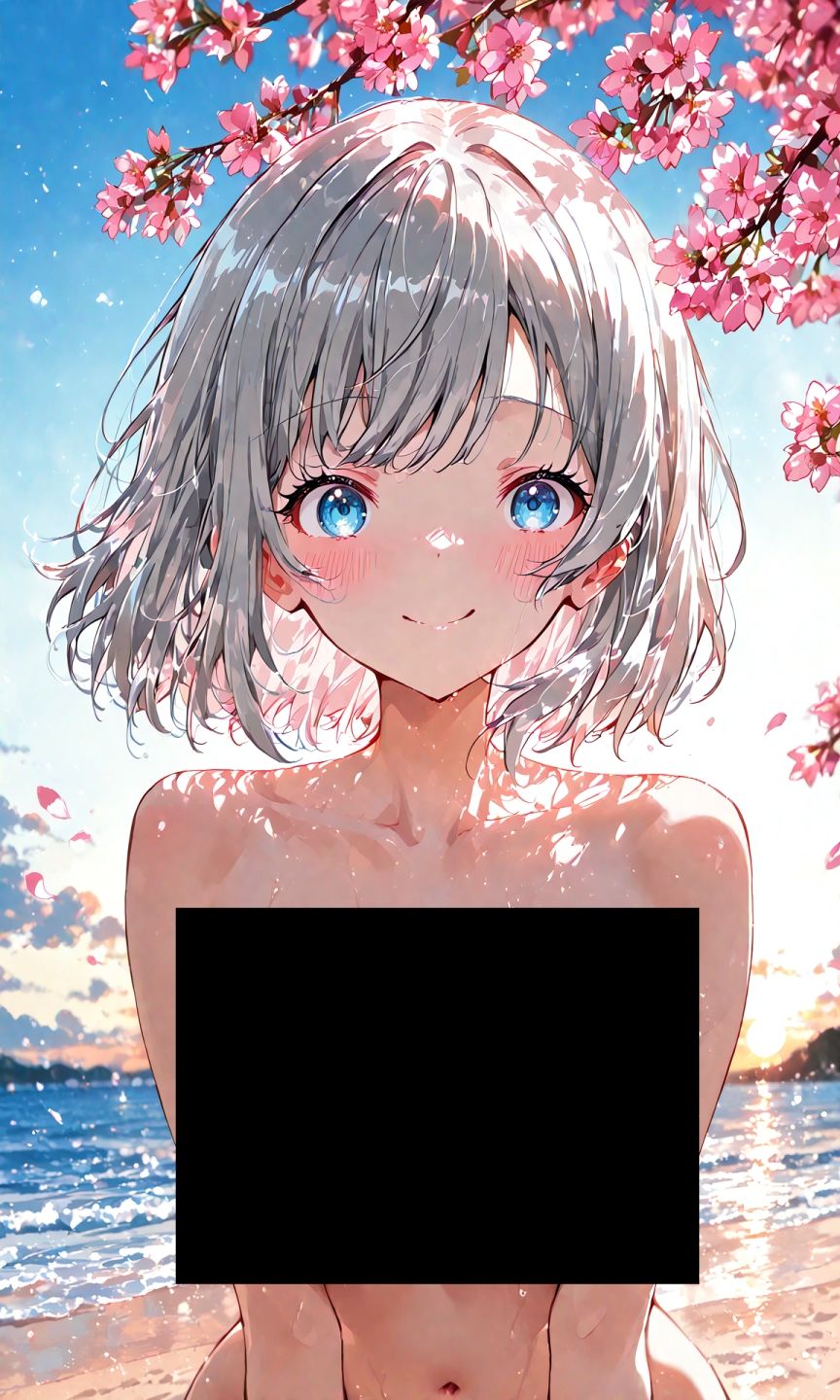渡辺曜ちゃんのえっちな写真集〜春の晴れた朝の海編〜 - サンプル画像 2
