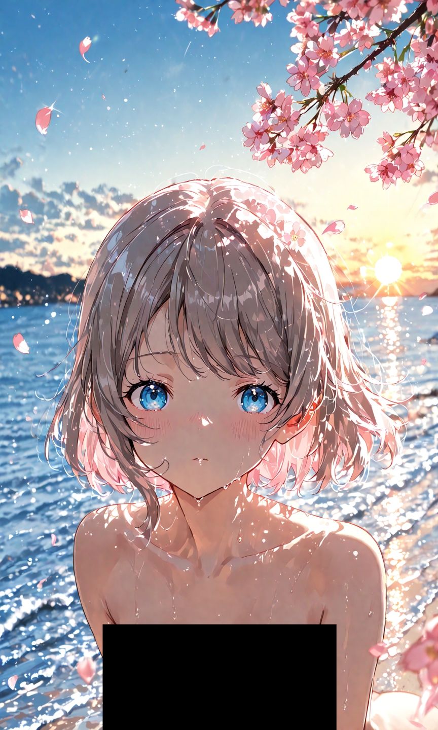 渡辺曜ちゃんのえっちな写真集〜春の晴れた朝の海編〜 - サンプル画像 8