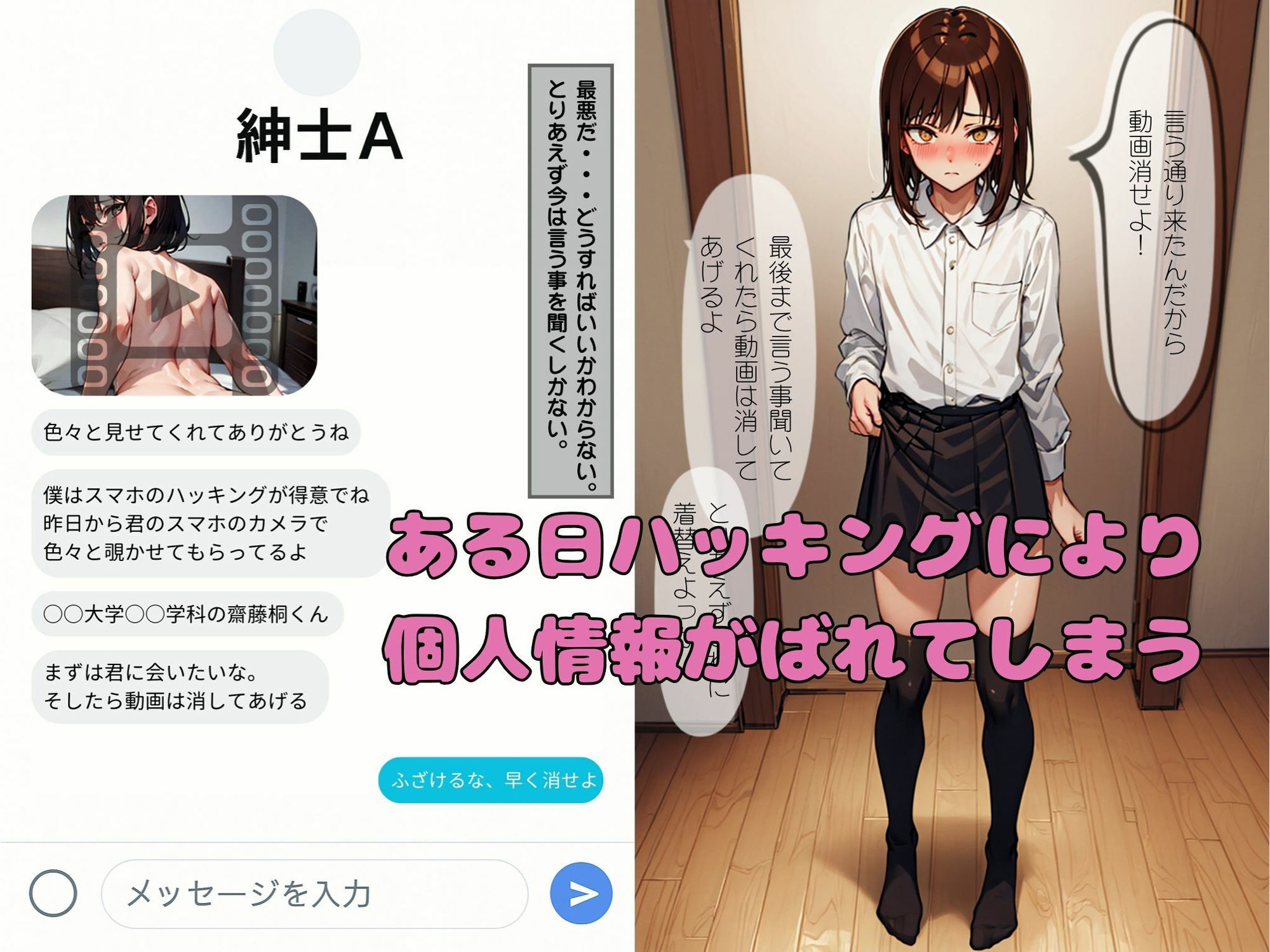女装してネカマチャットしてたら特定＆調教された話 - サンプル画像 3