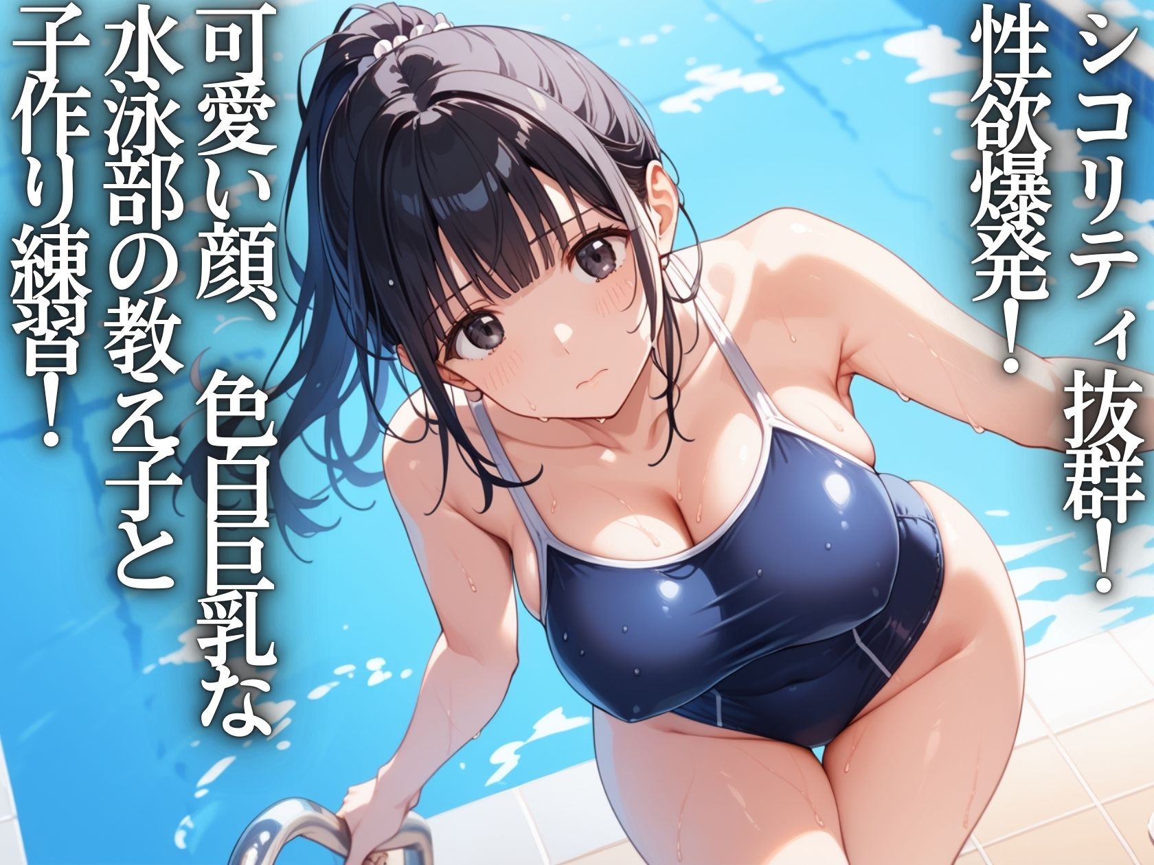 陵●学園〜教え子の激カワ水泳部JKを孕ませ種付け特訓 - サンプル画像 1