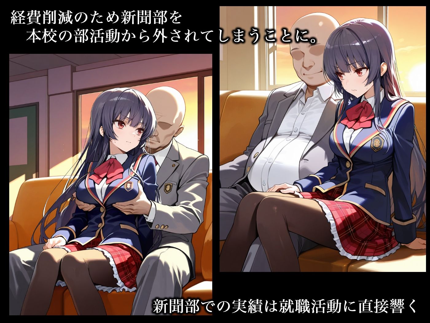 神〇坂砂夜  新聞部存続性接待 - サンプル画像 1