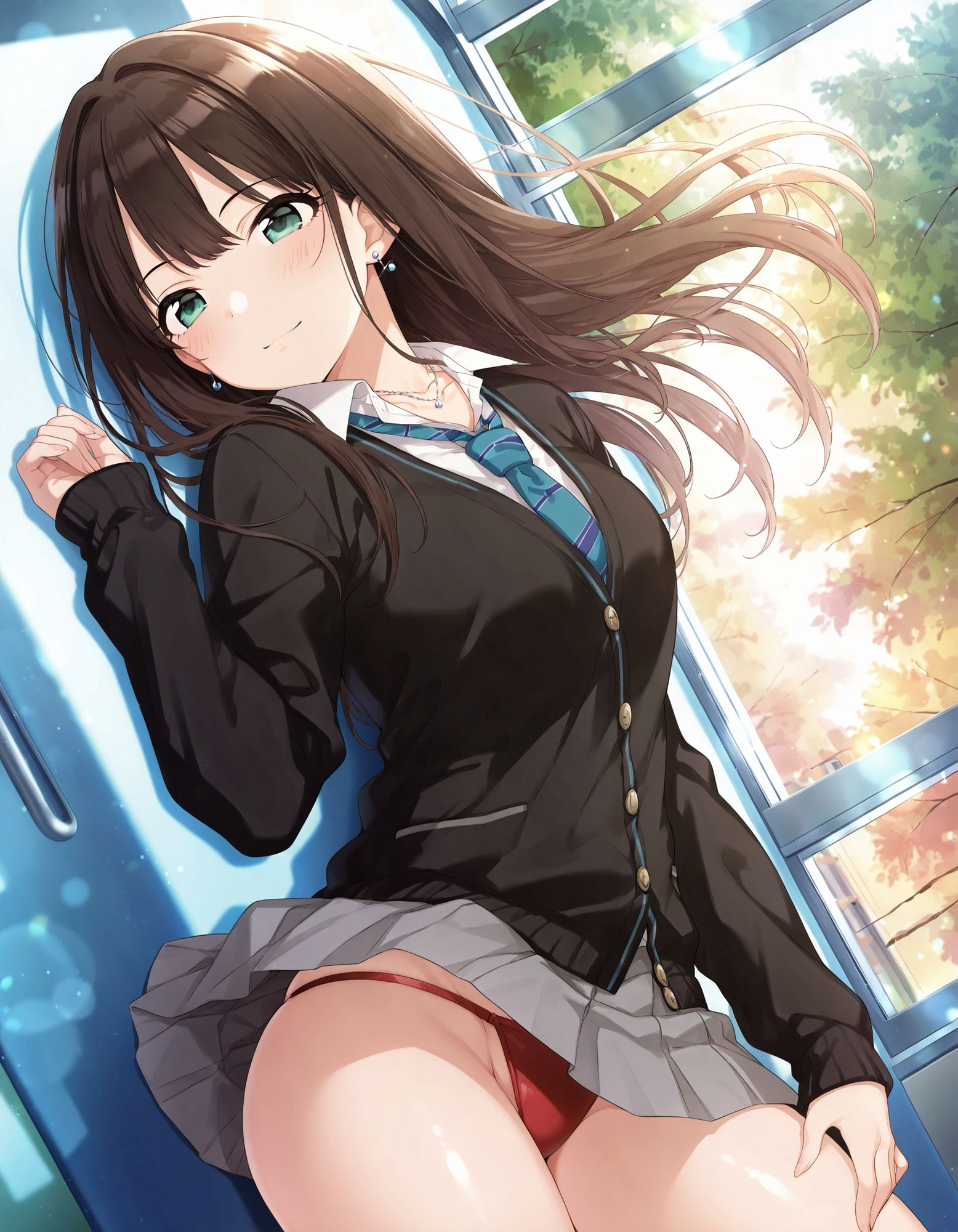 渋〇凛のパンチラ〜制服編〜 - サンプル画像 1