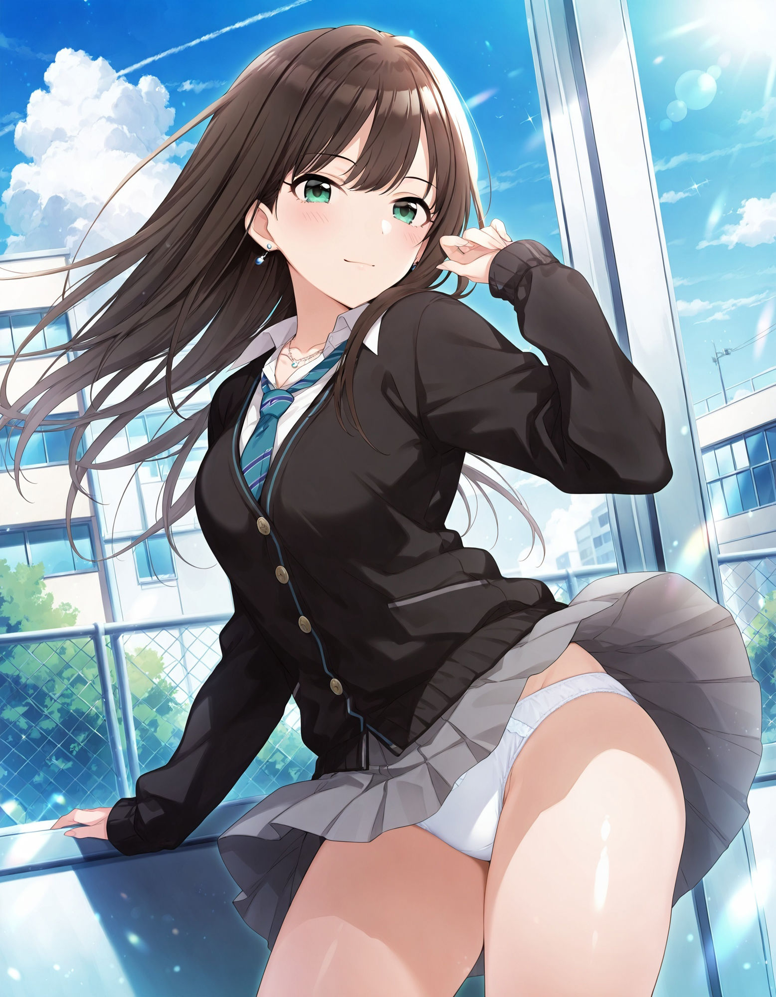渋〇凛のパンチラ〜制服編〜 - サンプル画像 2