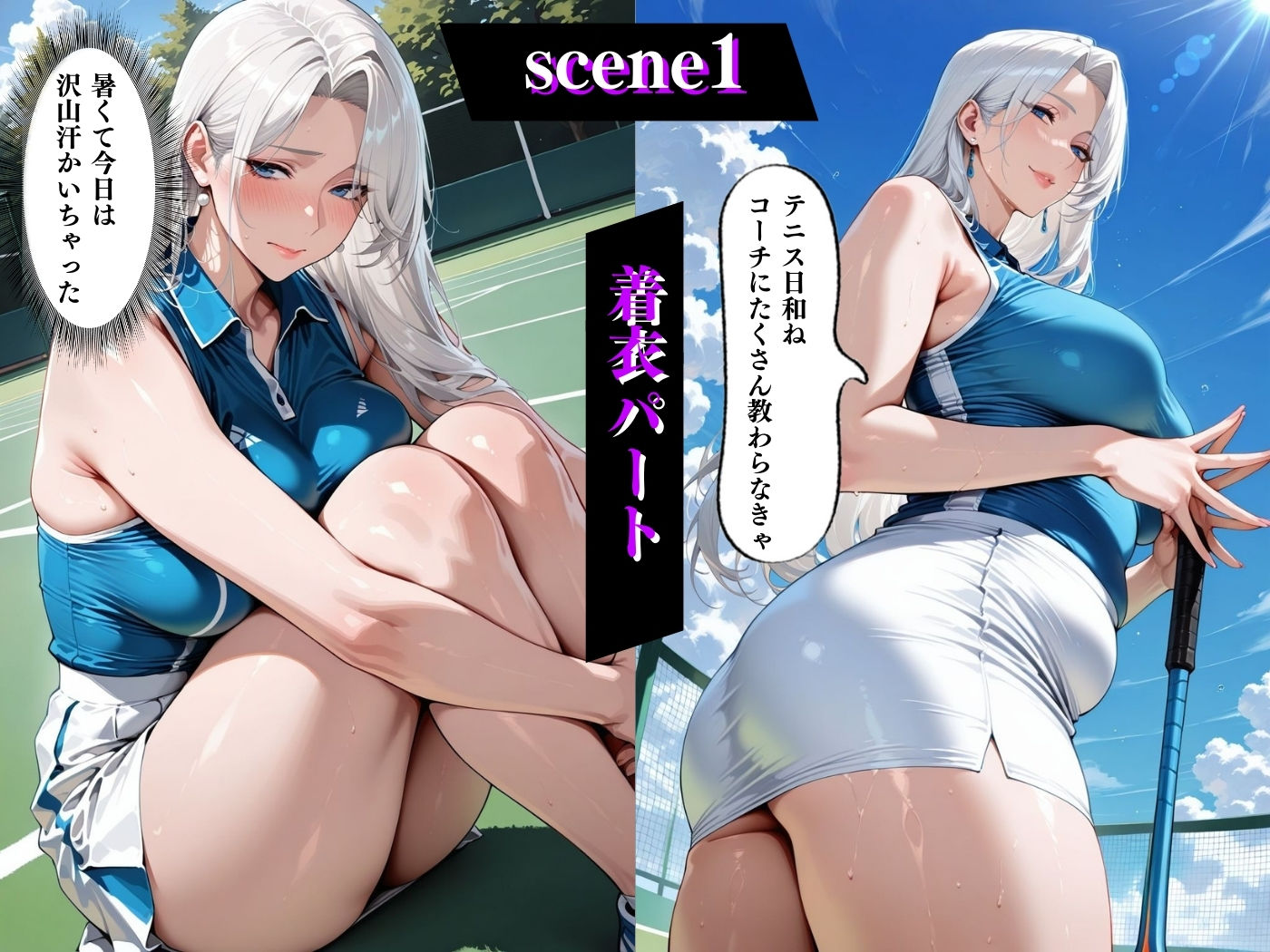 肉感人妻種付け〜テニスサークルの富裕層主婦  コート外孕ませ〜 - サンプル画像 4