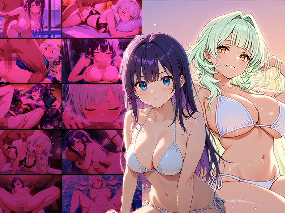 爆乳緑紫髪グラビアアイドルに媚薬を盛って中出し撮影【4K】 - サンプル画像 1