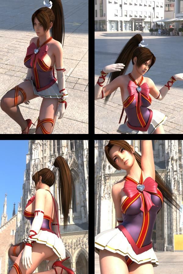 【TD100】元祖セクシー女性格闘家『不知火舞（しらぬいまい）』の学生服写真集SexyNinja-28 - サンプル画像 2