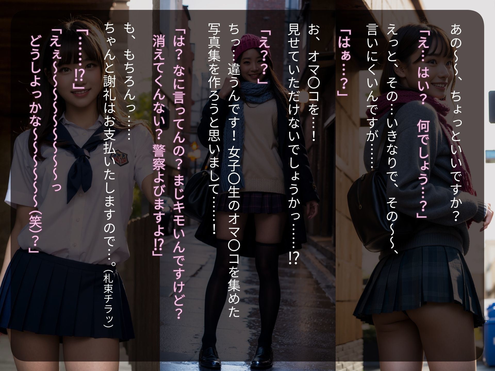 街撮りJK2〜ちょっとオマ〇コ、見せてもらってイイですか？〜【リアル実写系女子校生写真集】 - サンプル画像 1