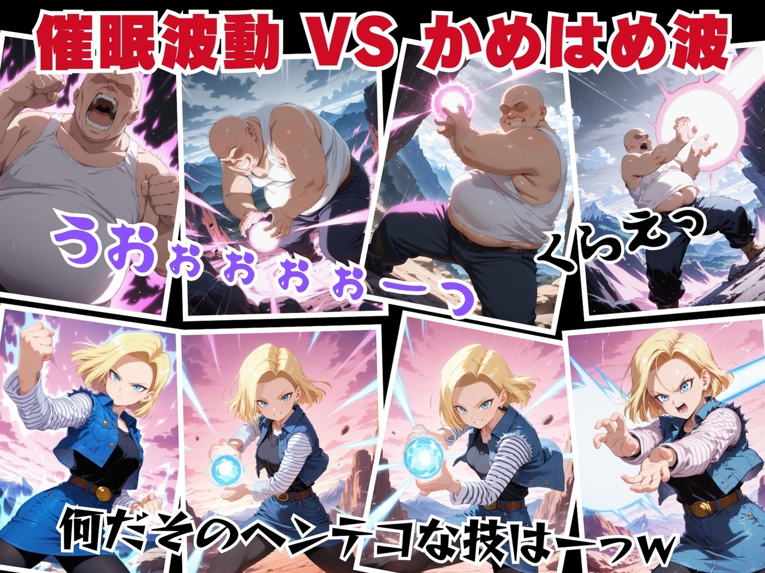 種付けオジサン vs 人造◯間18号 - サンプル画像 1