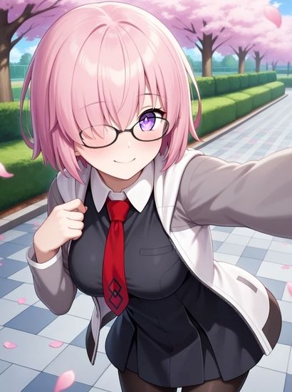 Fate/Grand Orderのマシュ・キリエライトから送られてきた自撮り写真 - サンプル画像 1