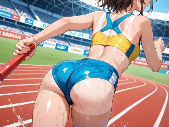 汗だく陸上女子の限界ハメトレ 〜あなたとバトンを繋ぎたい―汗と喘ぎの絶頂リレー〜 - サンプル画像 3