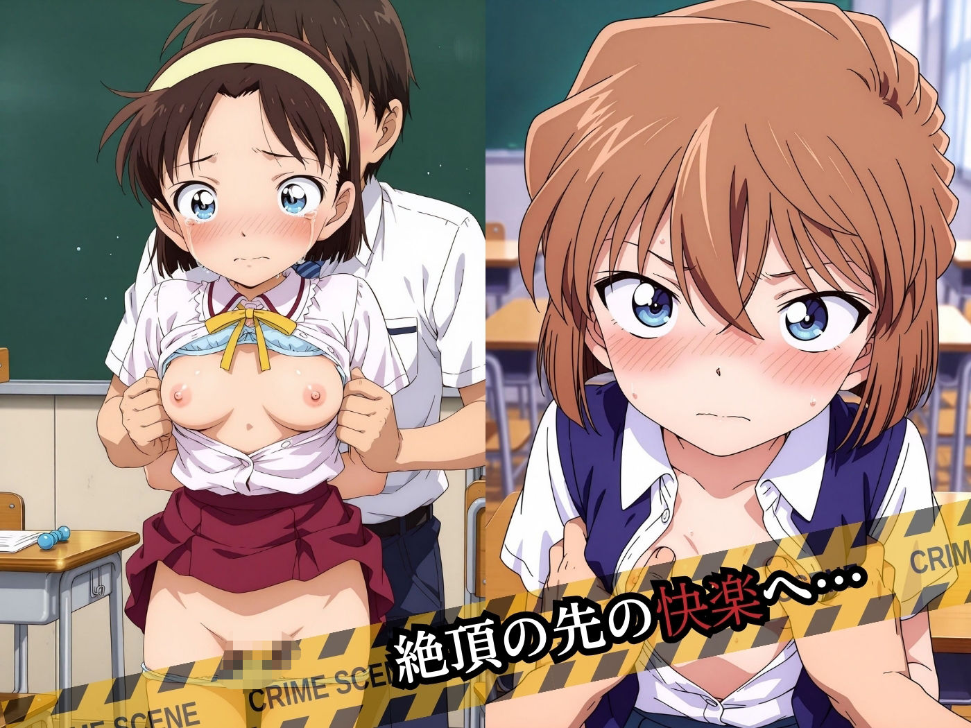 犯●れた5人の美少女たち 〜教室編〜【名探偵コ〇ン】 - サンプル画像 4