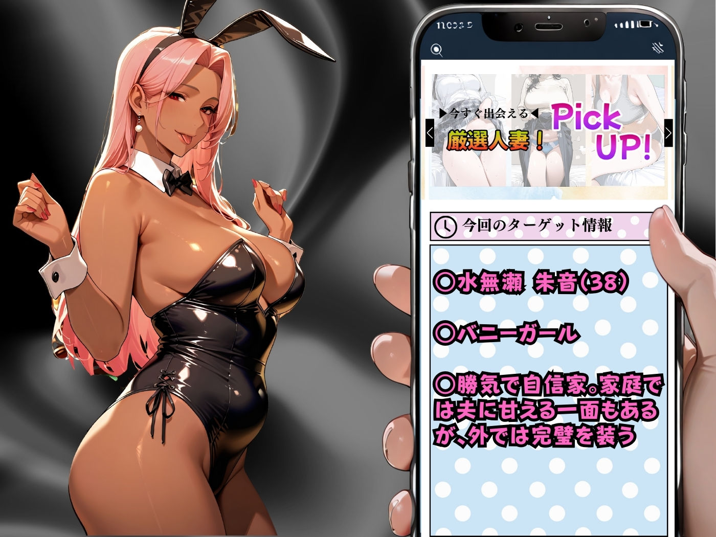 肉感人妻種付け〜熟した黒バニー集団孕ませ オナホ化公認カジノ〜 - サンプル画像 2