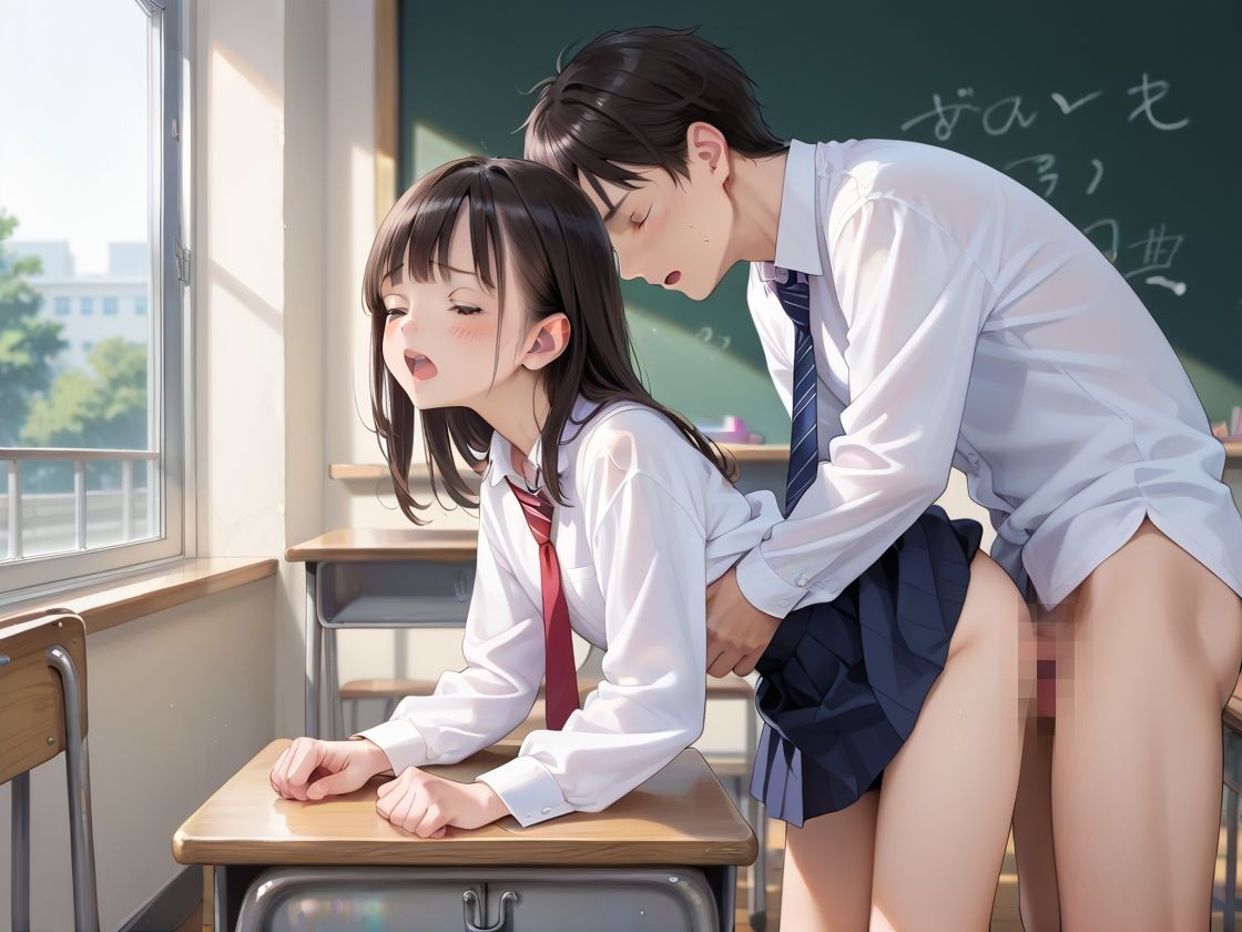 初心すぎ注意！童貞男と処女女子校生のいちゃいちゃラブラブ性交 - サンプル画像 3
