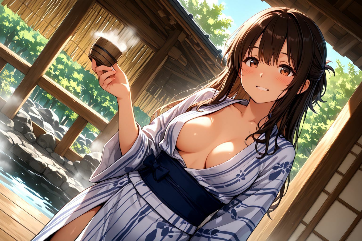 ミックスガールズコレクション  旅行先で見つけた浴衣美少女とえちえちセックス - サンプル画像 2