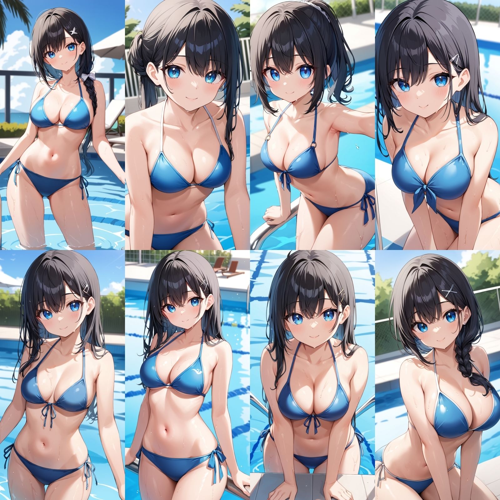 彼女とプール【500枚】 - サンプル画像 2