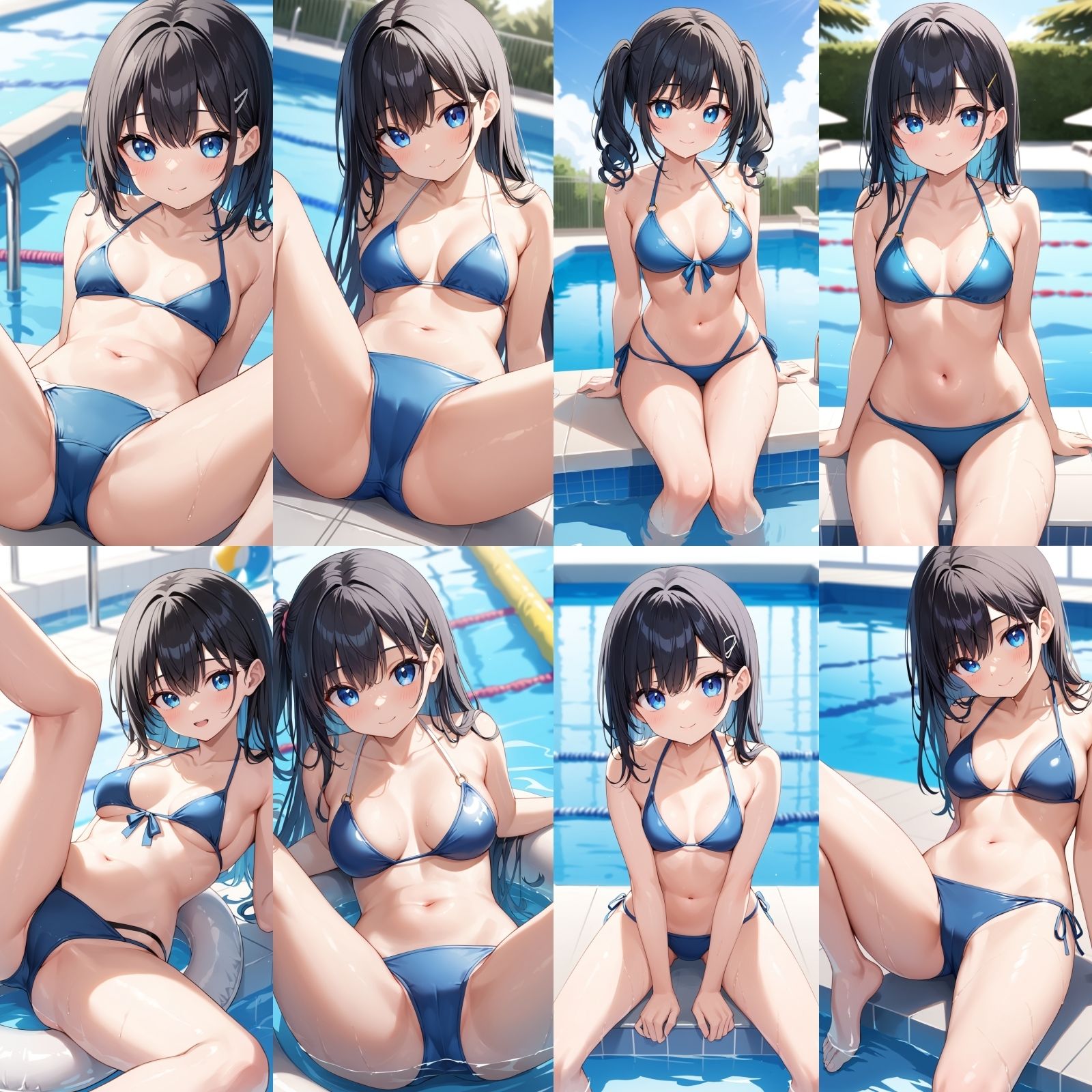 彼女とプール【500枚】 - サンプル画像 8