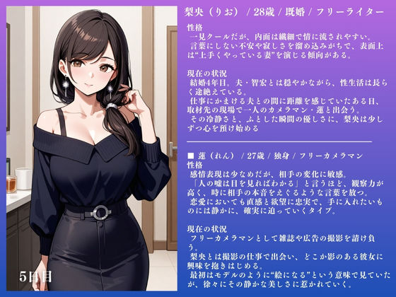 人妻NTR 梨央（28） 〜4ヶ月間のSEX記録 100ページ超え〜 - サンプル画像 2