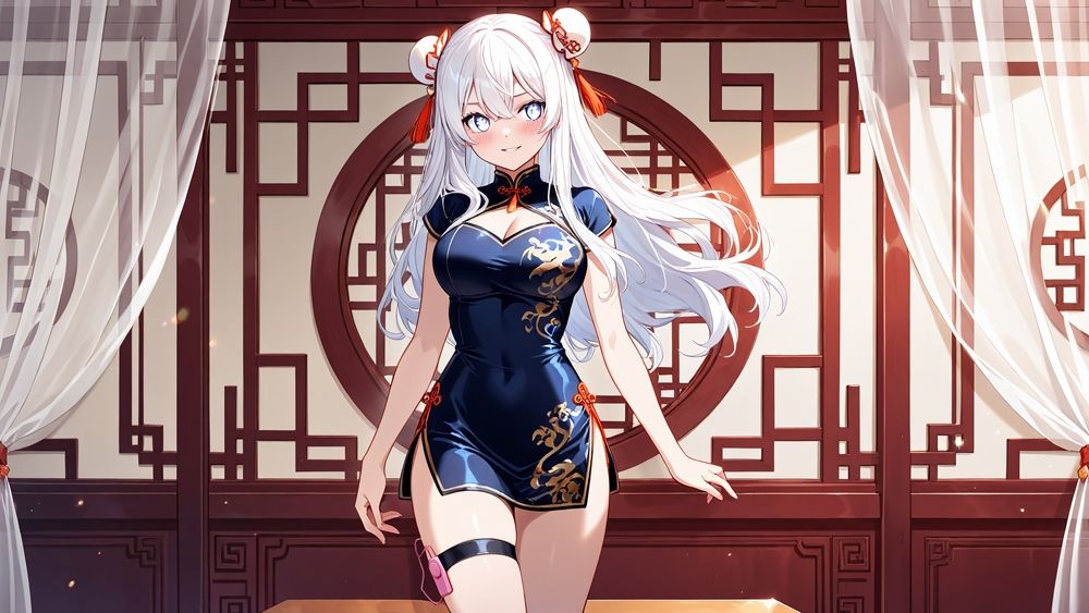 清楚白髪と妖艶ピンク髪グラビアアイドルが撮影で孕ませ交尾【高画質】 - サンプル画像 4