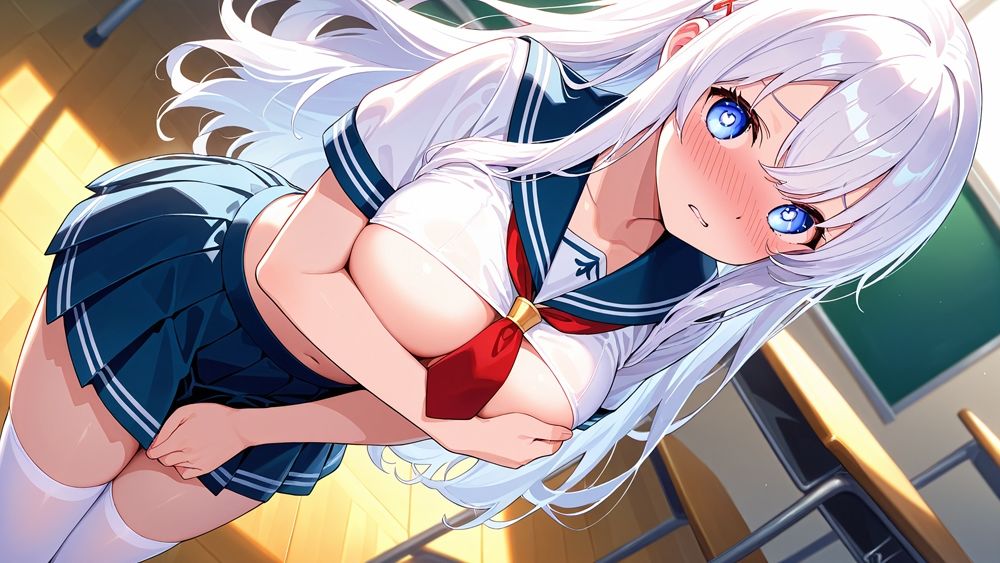 清楚白髪と妖艶ピンク髪グラビアアイドルが撮影で孕ませ交尾【高画質】 - サンプル画像 6