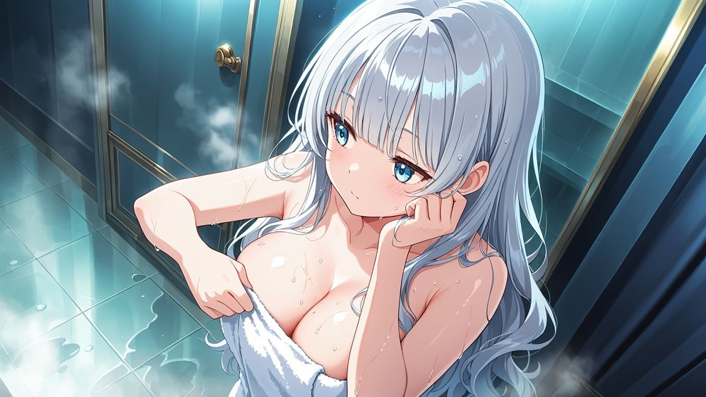 【450枚】爆乳銀髪＆茶髪モデルが撮影で発情！カメラマンと中出し撮影会 - サンプル画像 8