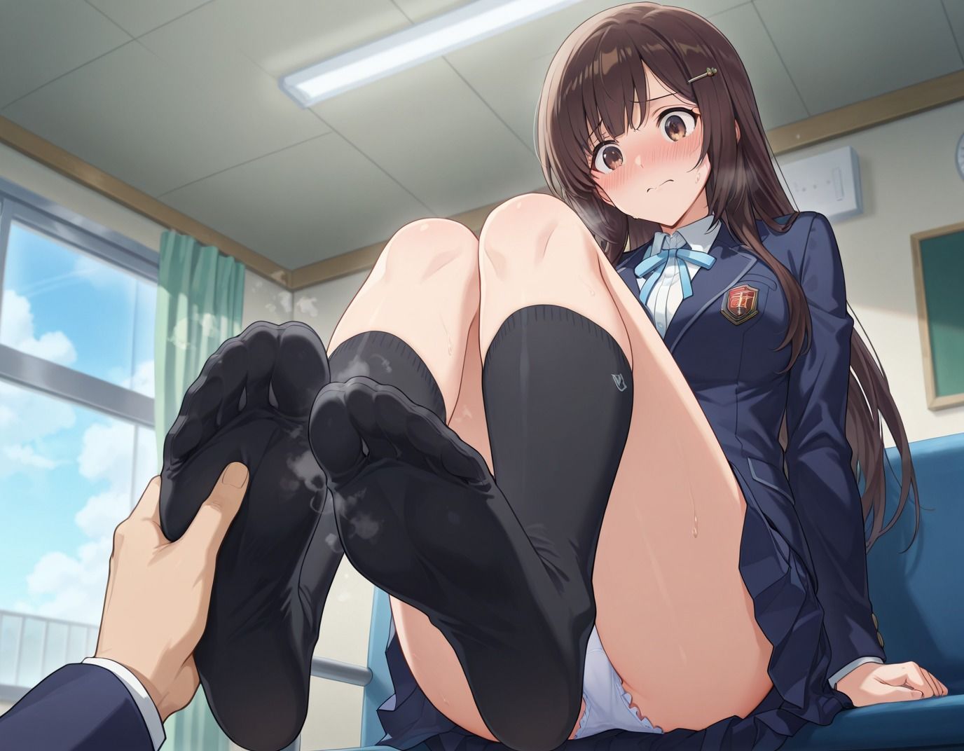 【228枚】木塲心咲のエロい足コキで大量射精したいっ！【オリジナル】［228 photos］ I want to ejaculate a lot with Misaki Koba erotic footjob！ ［Original］ - サンプル画像 3
