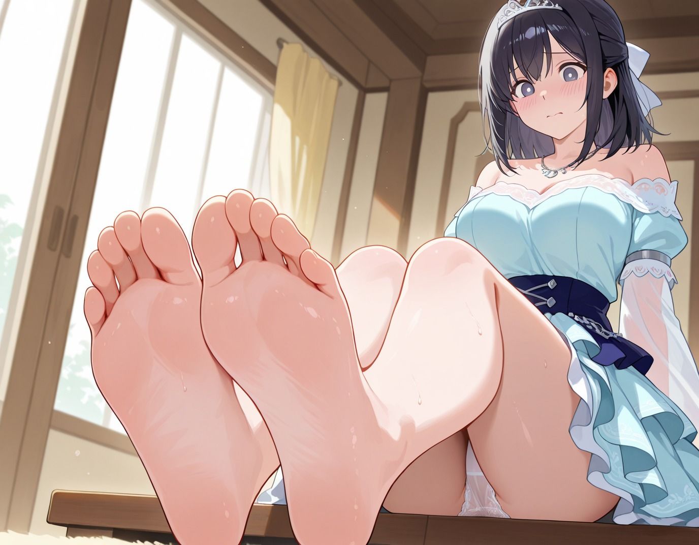 【233枚】氷見谷愛恵のエロい足コキで大量射精したいっ！【オリジナル】［233 photos］ I want to ejaculate a lot with Himiya Ame erotic footjob！ ［Original］ - サンプル画像 7