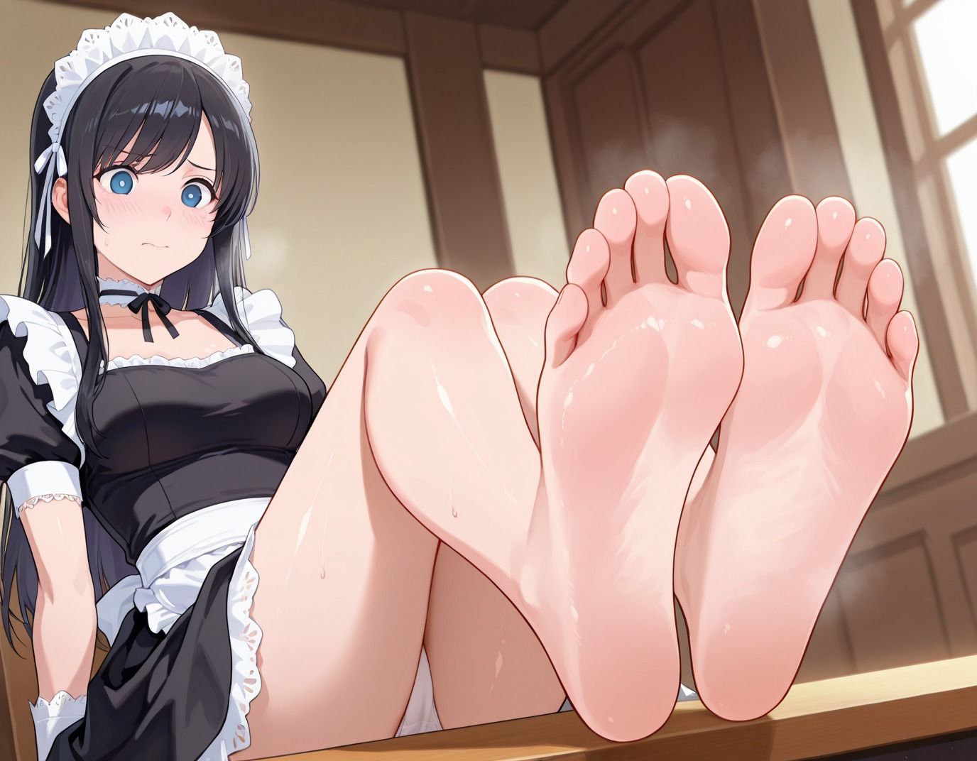 【225枚】春咲桜のエロい足コキで大量射精したいっ！【オリジナル】［225 photos］ I want to ejaculate a lot with Harusaki Sakura erotic footjob！ ［Original］ - サンプル画像 5