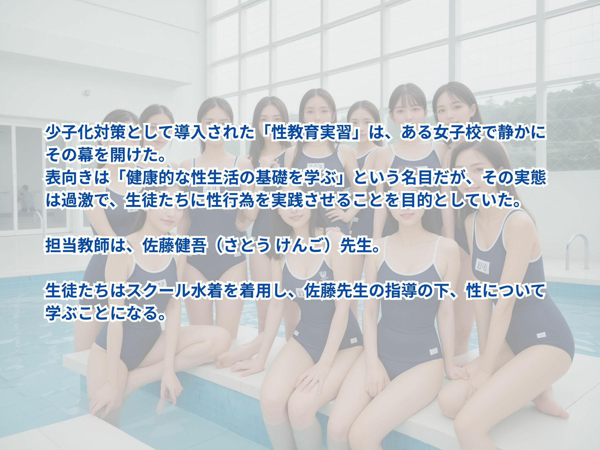 性教育はスクール水着で - サンプル画像 1