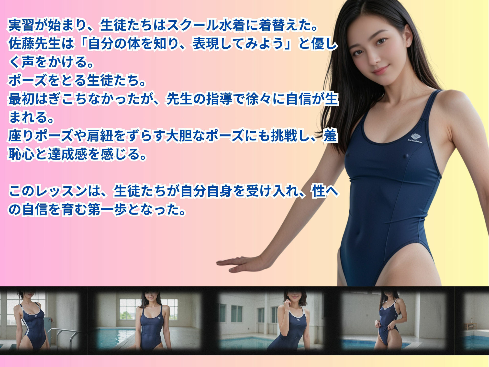 性教育はスクール水着で - サンプル画像 2