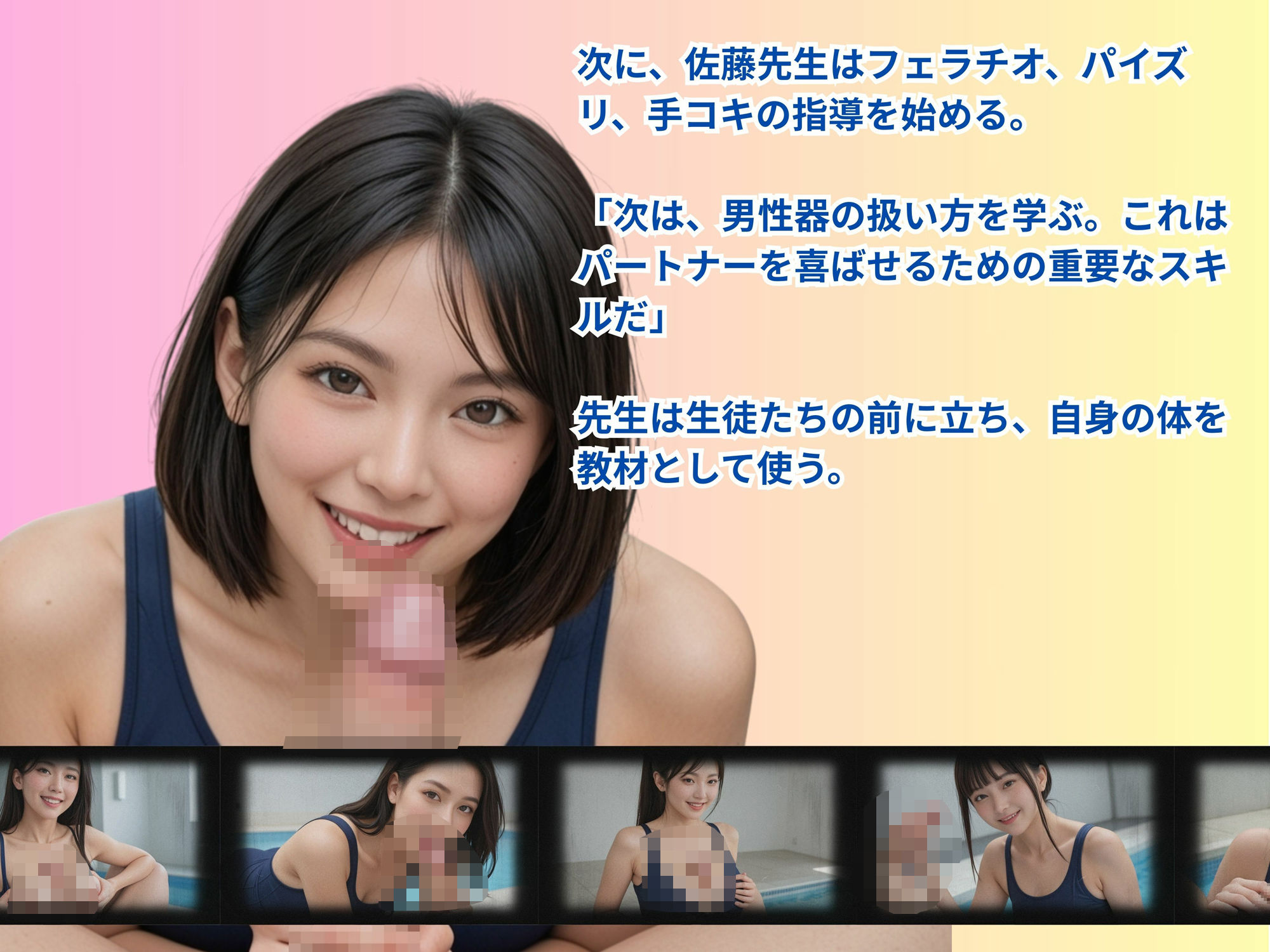 性教育はスクール水着で - サンプル画像 4