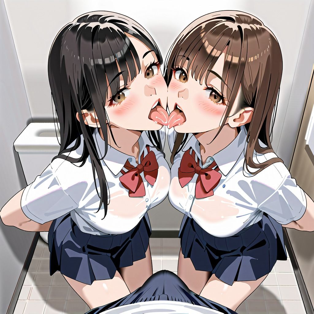 ド変態な姉たちの淫行記録【学校潜入編】〜おちんぽ欲しさに制服コスで潜入してきた〜 - サンプル画像 1
