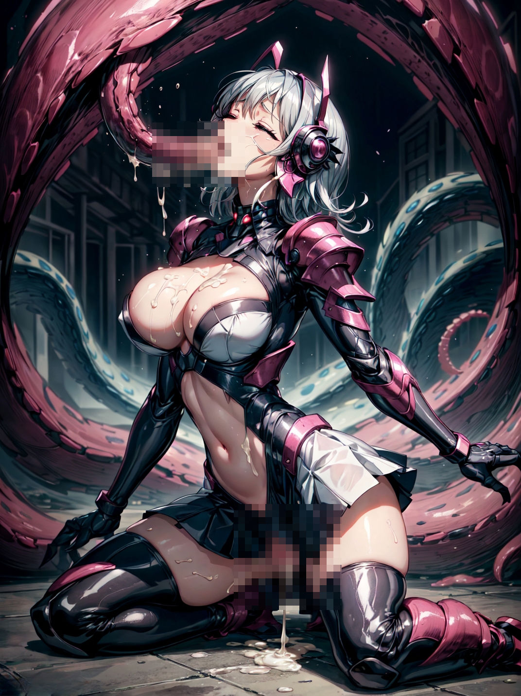 異形機神レギオンに敗北し、犯●れた共鳴装姫 - サンプル画像 1