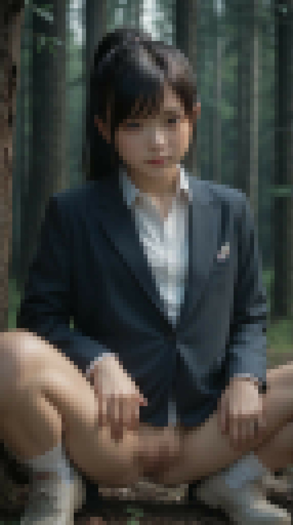 【幽霊少女】大自然の中で制服着せちゃいました。 - サンプル画像 6