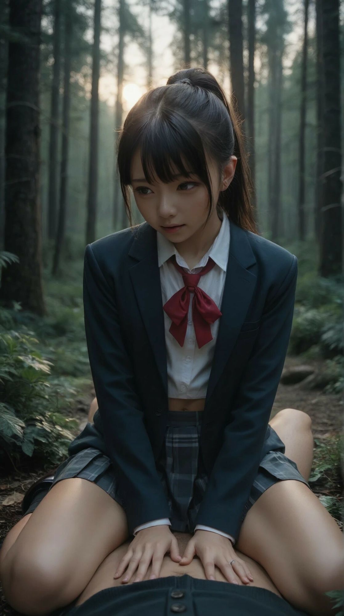 【幽霊少女】大自然の中で制服着せちゃいました。 - サンプル画像 8