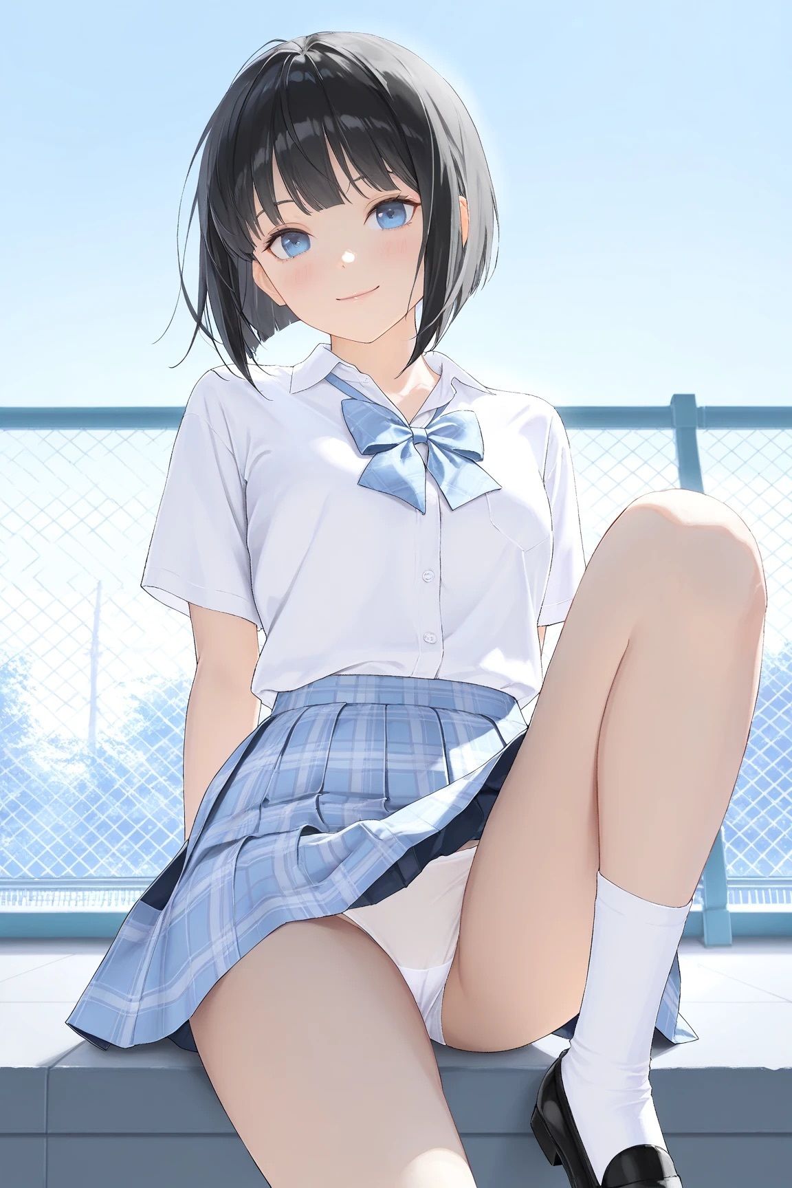 制服美少女のぱんつ - サンプル画像 1