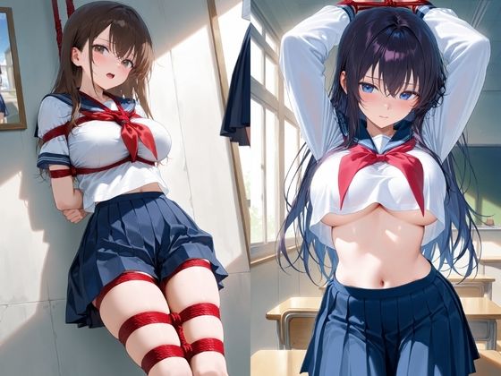 緊縛調教で、巨乳JKを淫乱開花 - サンプル画像 2